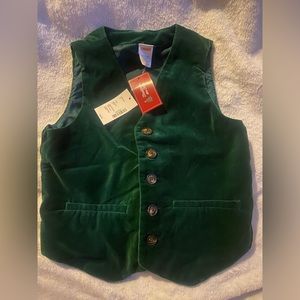 Gymboree Green Velvet Vest